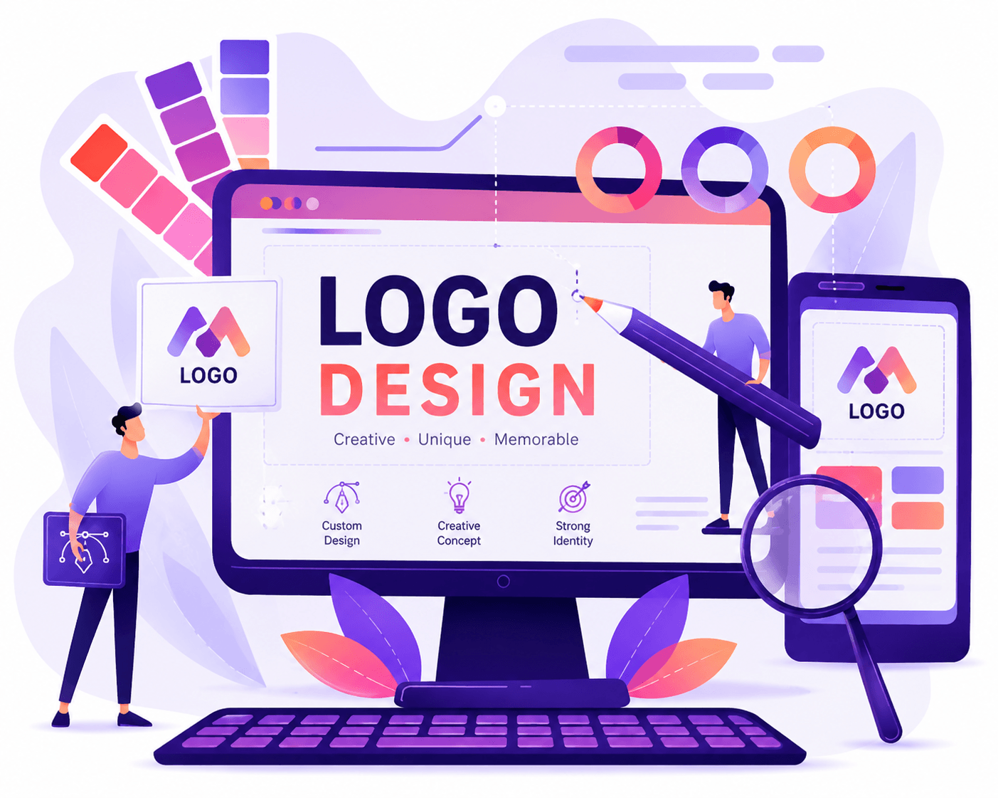 Logo designing service illustration